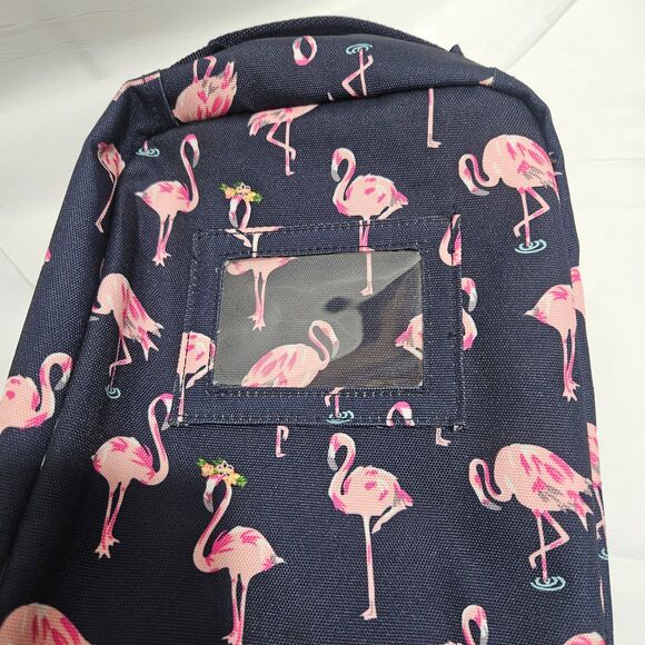 Vera Bradley Flamingo Lunch Tote Bag Insulated Zipper Lunchbox Pink and Navy - Picture 3 of 8